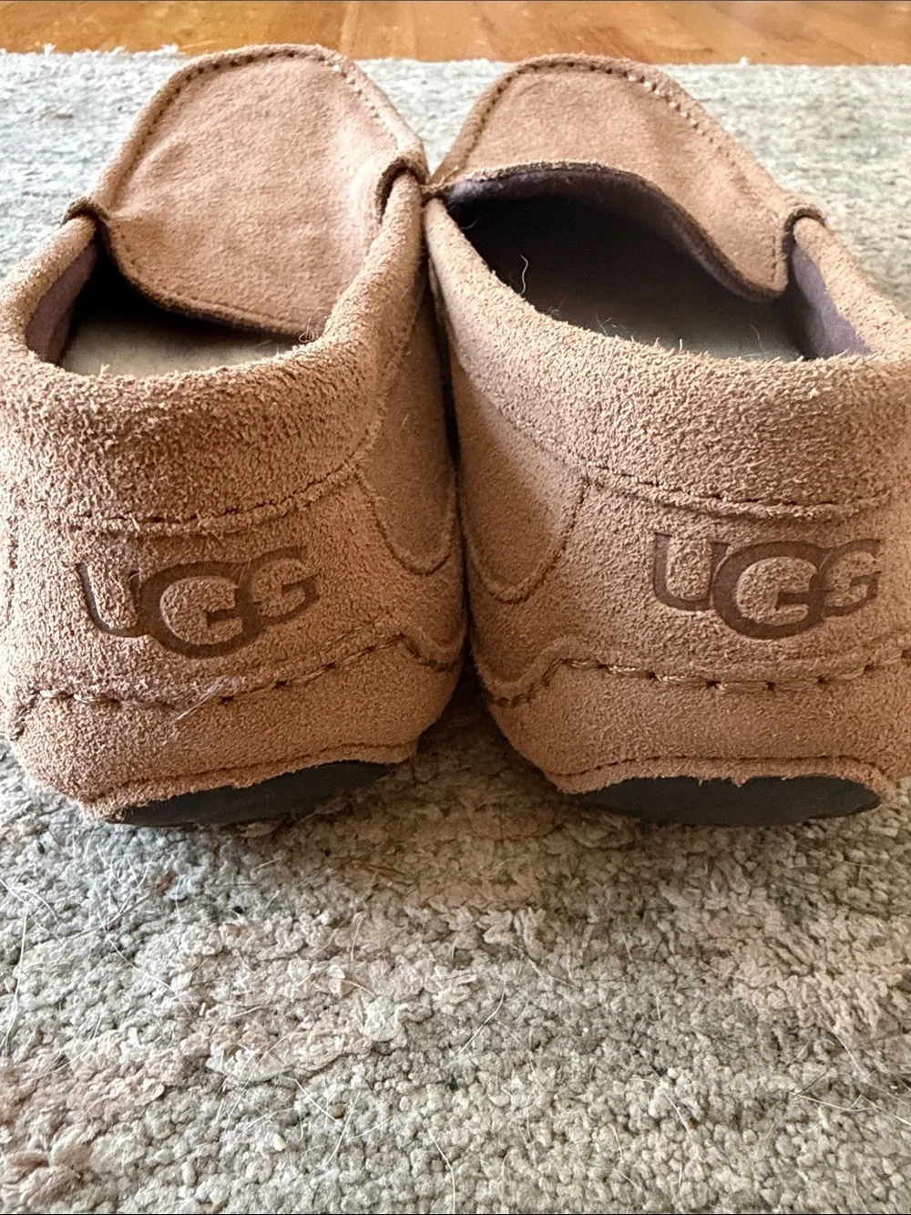 UGG Men's Adler Chestnut Suede Slippers NWOT